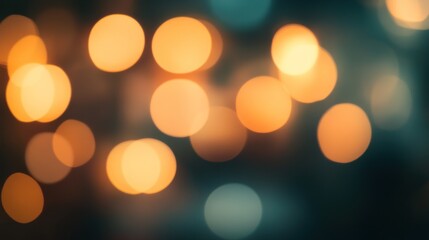 Abstract bokeh lights, orange and teal.