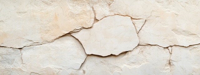 Fototapeta premium Jagged limestone rocks in muted beige tones, creating a natural and rugged texture for unique wallpapers.