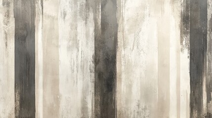 Abstract Grey Beige Vertical Stripe Wall Art
