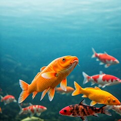 Naklejka premium Koi fishes 