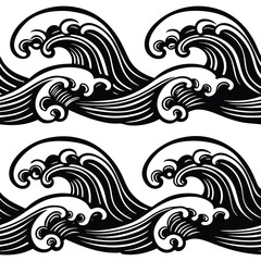 Abstract Weave Lines Seamless Pattern Design.