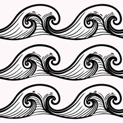 Fototapeta premium Abstract Weave Lines Seamless Pattern Design.
