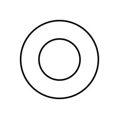 Letter O icon isolated on a white background. Vector illustration.