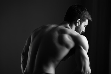 Naklejka premium Man experiencing discomfort in his back