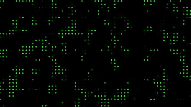 Background with green lights 