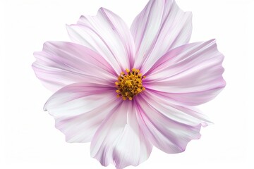 Obraz premium Cosmos Isolated on White Background. Beautiful Cosmos Flower