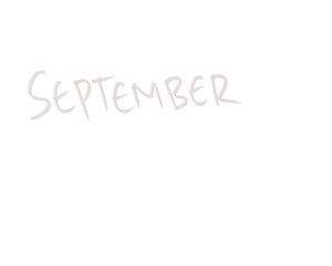 hand drawing and lettering september month