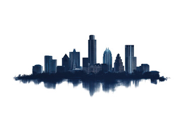 Fototapeta premium Austin Texas Skyline Night View Cityscape Modern Architecture Urban Landscape,