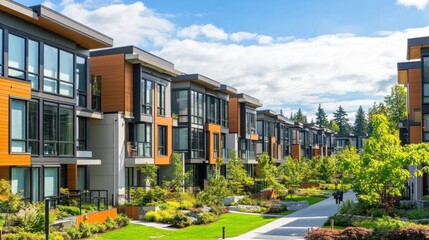 Modern Architectural Townhouses, Luxurious Suburban Living