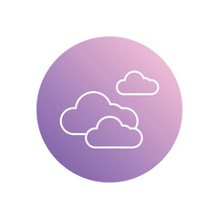 Cloud icon isolated on a white background. Vector illustration.