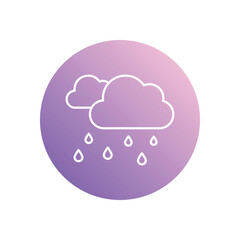 Rain icon isolated on a white background. Vector illustration.