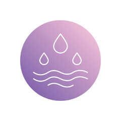 Water  icon isolated on a white background. Vector illustration.