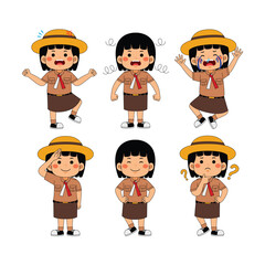 Indonesia Scout Student Kids Back to School