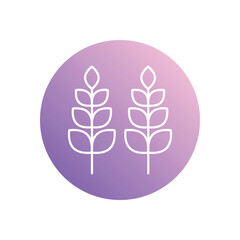 Wheat  icon isolated on a white background. Vector illustration.