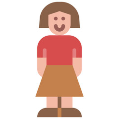 woman flat icon