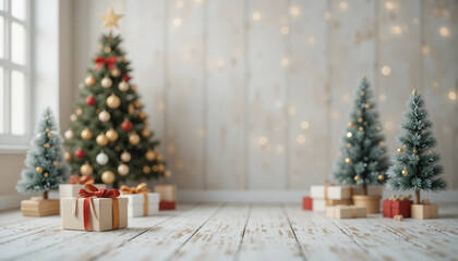 Empty of Christmas Blurred on Background