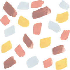 Pastel confetti hand drawn watercolor abstract