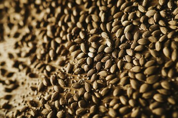 Obraz premium Celery Seed Spice Texture Background Macro Photography Culinary Herbs