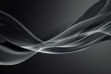 Abstract Flowing Lines: A minimalist design with flowing, ethereal lines in shades of gray against a dark backdrop evokes a sense of movement and fluidity.