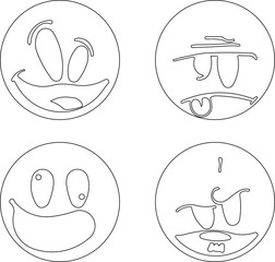 vector illustration design image icon logo symbol emoticon face cute