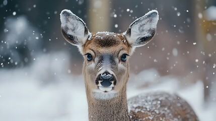 Deer on a winter day