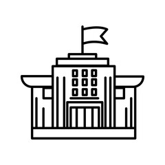 state building icon  set vector illustration, pictogram isolated on white background. color editable