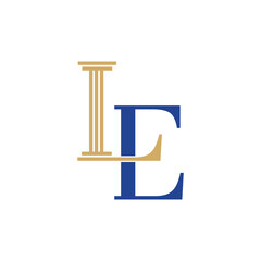 L and E Law Logo Design