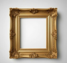 Illustration of vintage golden frame.