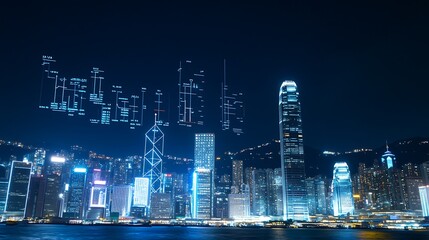 Visualizing Urban Financial Growth Through Advanced Data Analytics in a Modern Skyline