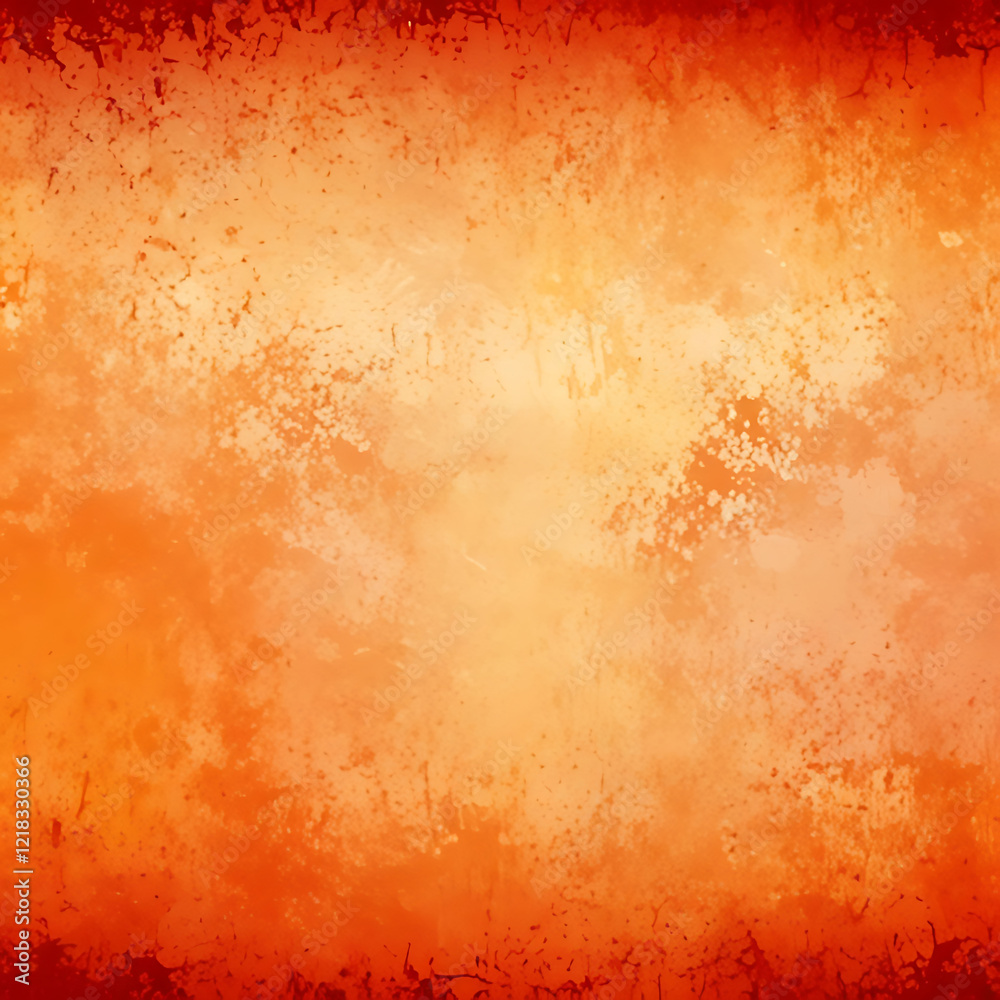 Fototapete warm gradient background with a grunge texture in orange and yellow, perfect for text overlay.