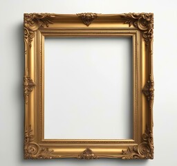 Illustration of vintage golden frame.