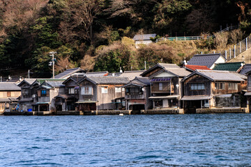 Traditional Japanese Fishing Village by the Sea, Ine Bay, Kyoto, Japan