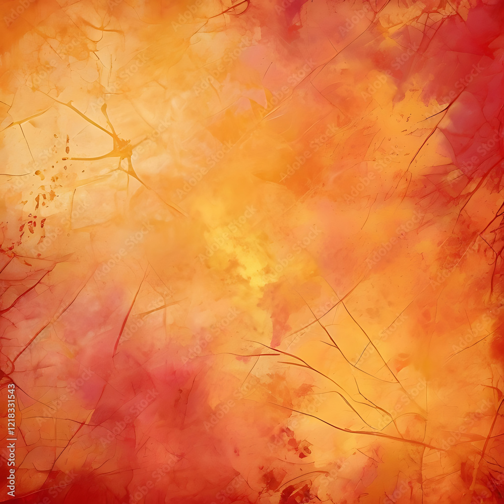 Fototapete warm gradient background with a grunge texture in orange and yellow, perfect for text overlay.