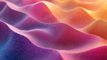 Fototapeta premium Abstract Colorful Wavy Landscape: A Digital Art Piece