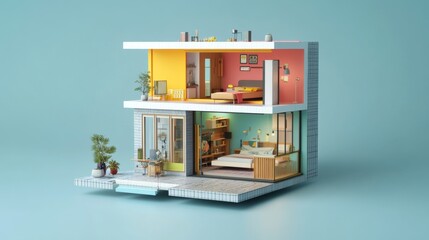 3d rendering of furnished home apartment