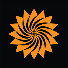 Geometric Spiral Mandala Vector Illustration for Art and Decor