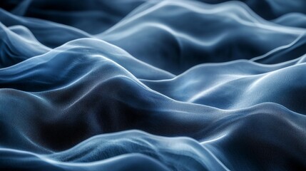 Obraz premium Abstract Blue Wave Pattern Digital Art