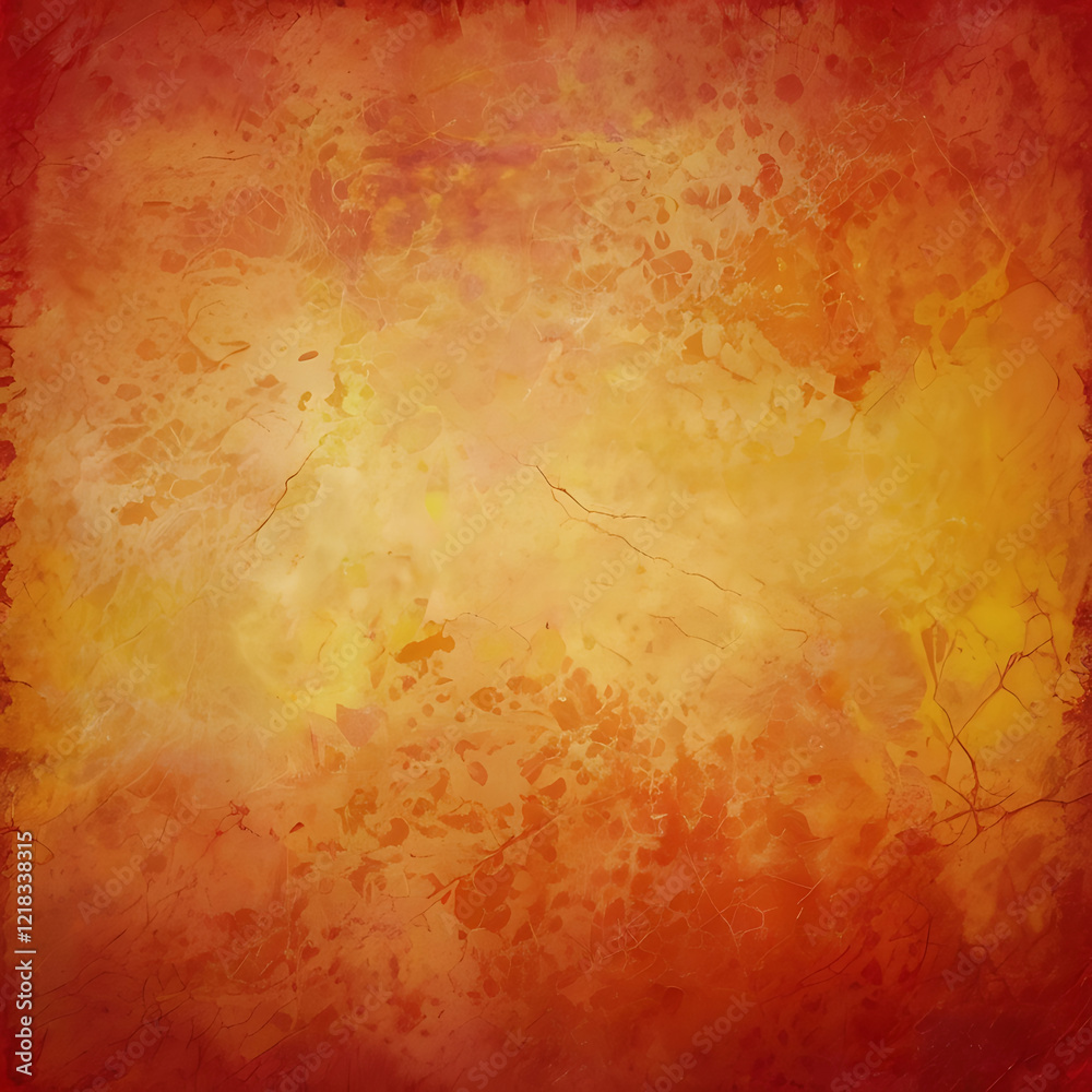 Fototapete warm gradient background with a grunge texture in orange and yellow, perfect for text overlay.