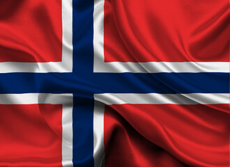 Fototapeta premium High detailed flag of Norway. National Norway flag. Europe. 3D illustration.