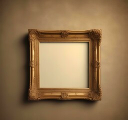 Illustration of vintage golden frame.