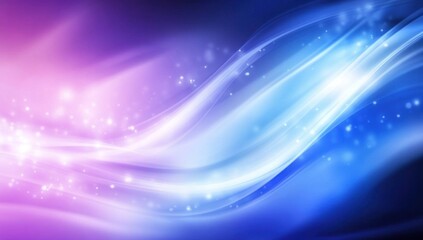 Obraz premium Abstract glowing wave background with purple and blue colors and sparkles.