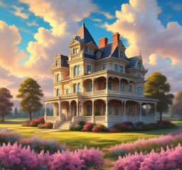 Obraz premium Illustration of vintage golden frame.