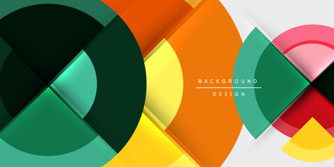 Obraz premium Techno circles and semi circles. Vector Illustration For Wallpaper, Banner, Background, Card, Book Illustration, landing page