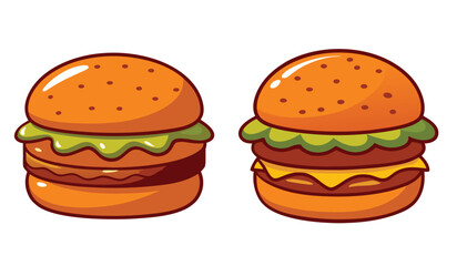 Burger Vector Clipart 