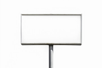 Obraz premium a sandwich board white sign placed on a white background