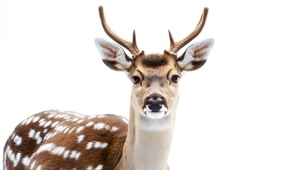 Obraz premium Deer isolated over white background