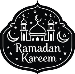 Ramadan Kareem Islamic Silhouette vector