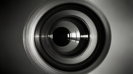 a distorted lens that only shows us what stands out the most, black and white background