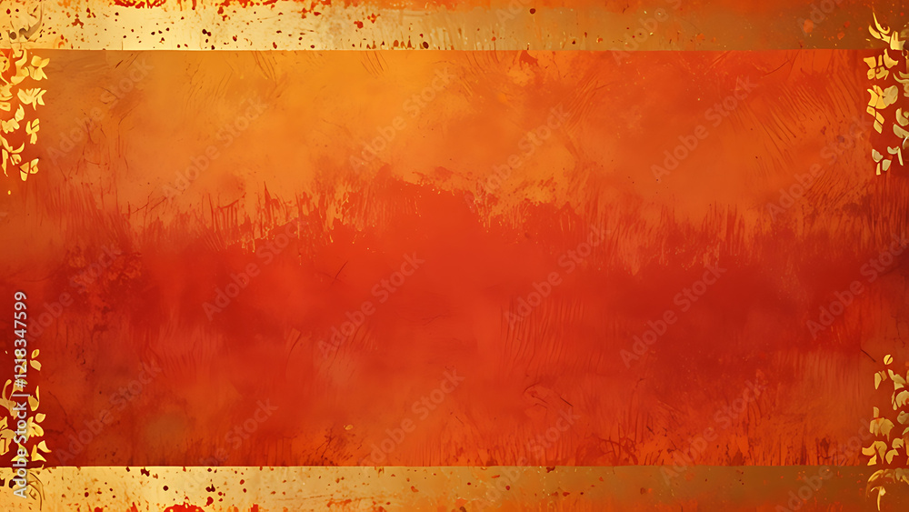 Fototapete warm gradient background with a grunge texture in orange and yellow, perfect for text overlay.