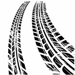 Tire track vector illustration (1)